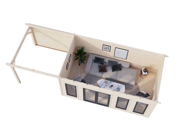 Palmako hytte Aurelia 4 855 x 404 cm